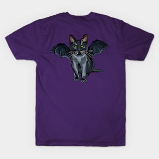 Halloween Vampurr Bat Cat T-Shirt